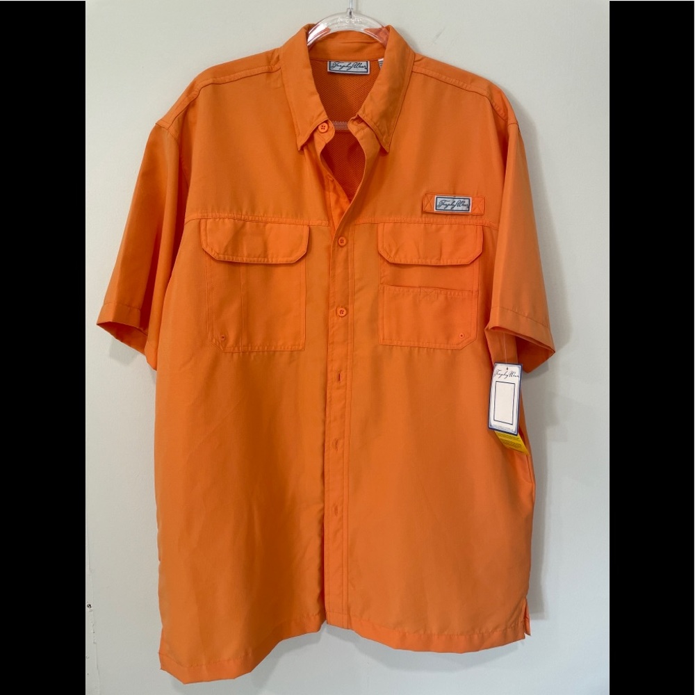 Mens Orange Trophy Wear Solar Guard Shirt sz L NWT